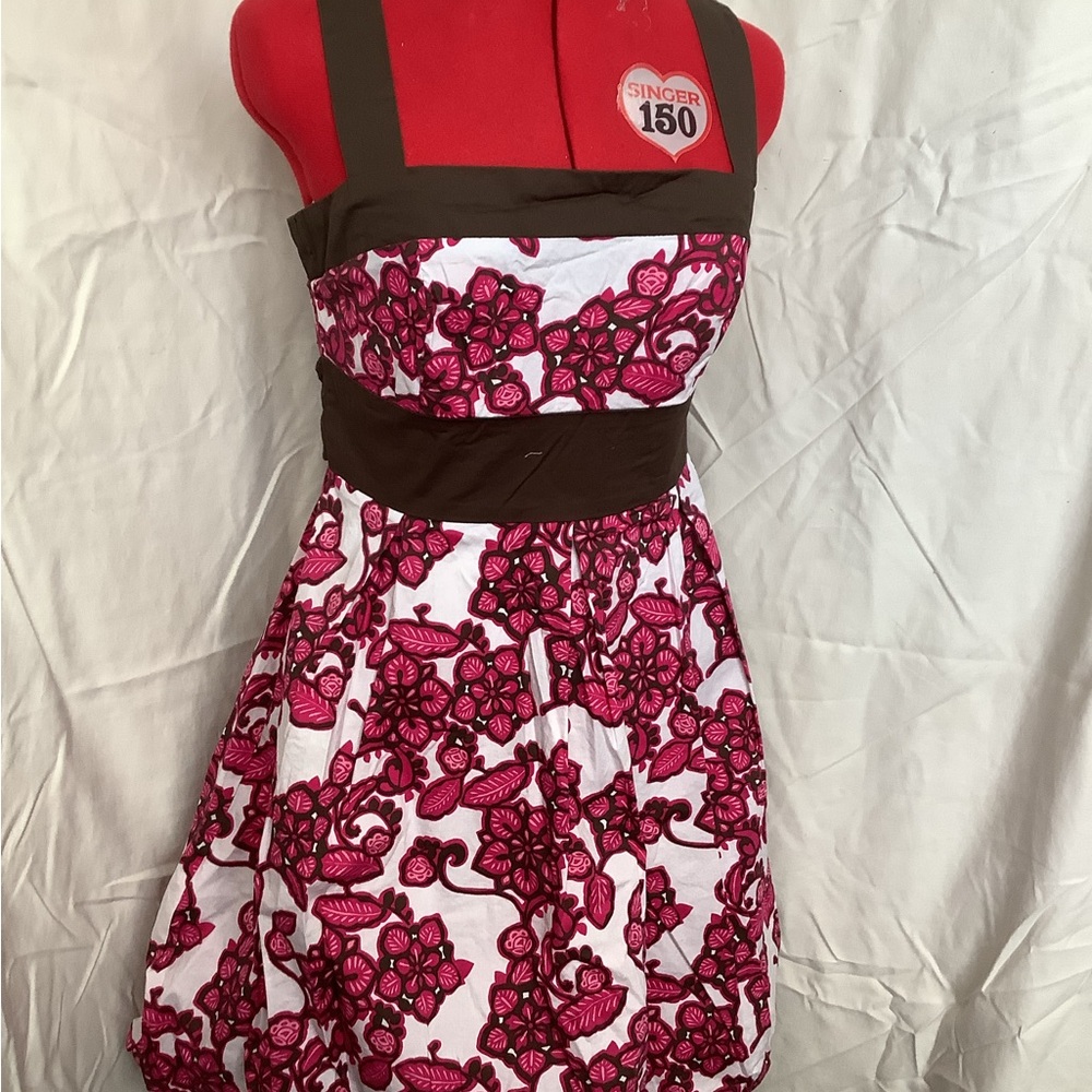 Speechless Pink and White Sundress Sleeveless Square Neck
